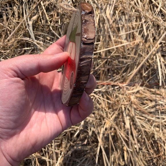 Rustic Wood Slice, Christmas Vacation Ornament, Christmas Tree Decoration - Picture 3 of 3